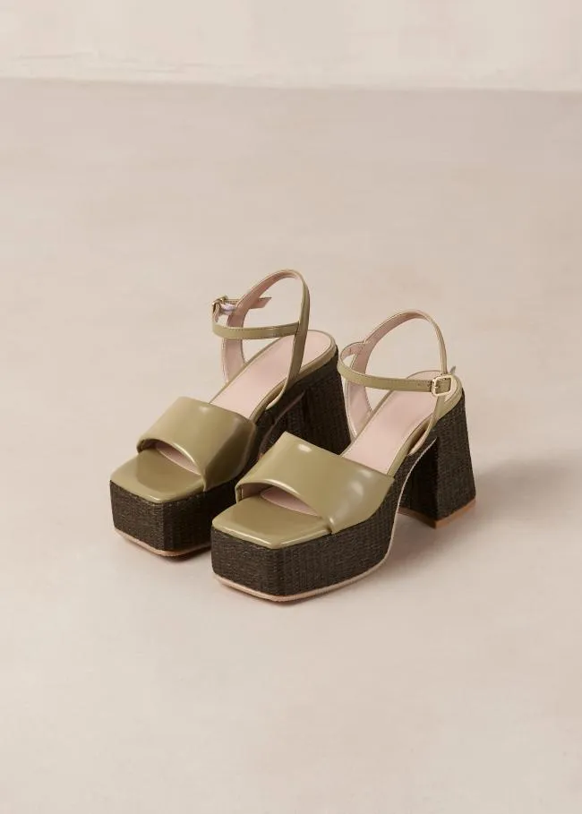 ALOHAS Heels Jazzy 8211 Green Vegan Sandals 8211 Women