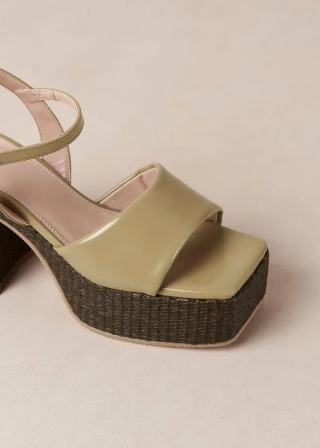 ALOHAS Heels Jazzy 8211 Green Vegan Sandals 8211 Women