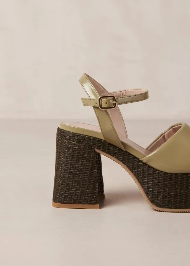 ALOHAS Heels Jazzy 8211 Green Vegan Sandals 8211 Women