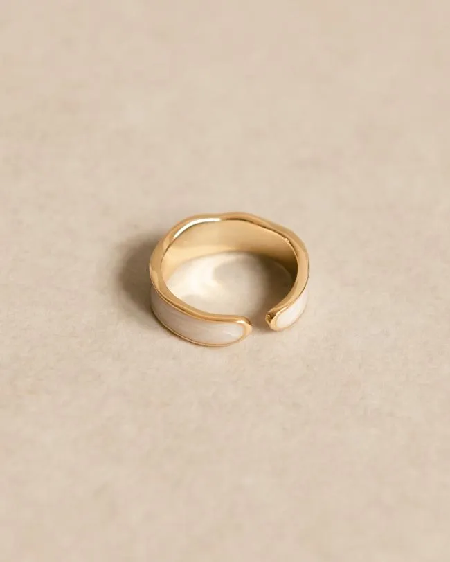 ALOHAS Jewelry Abeam 8211 White And Gold Ring 8211 Women