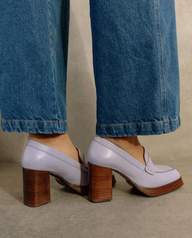 ALOHAS Loafers Busy 8211 Purple Leather Loafers 8211 Women
