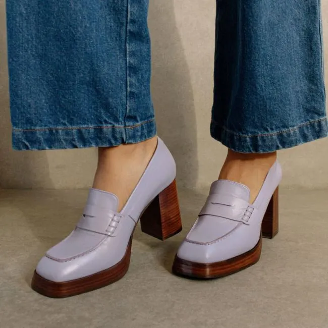 ALOHAS Loafers Busy 8211 Purple Leather Loafers 8211 Women