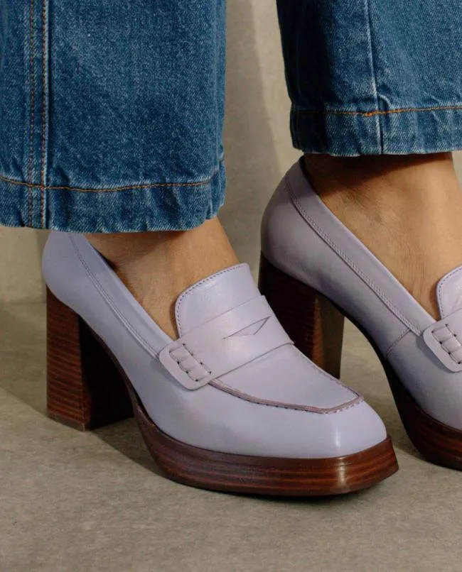 ALOHAS Loafers Busy 8211 Purple Leather Loafers 8211 Women