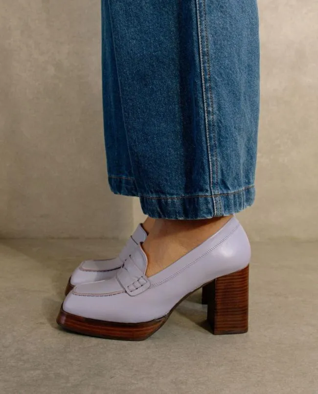 ALOHAS Loafers Busy 8211 Purple Leather Loafers 8211 Women