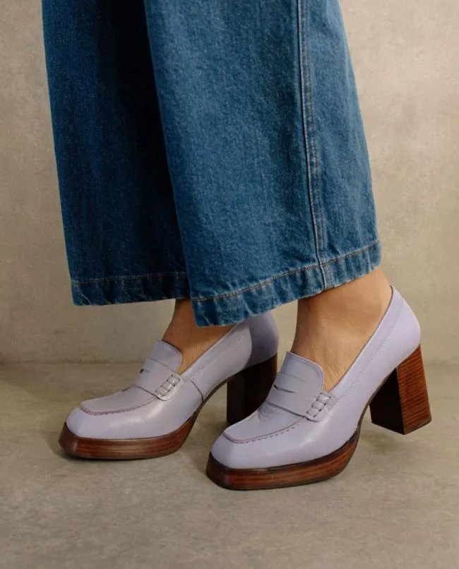 ALOHAS Loafers Busy 8211 Purple Leather Loafers 8211 Women