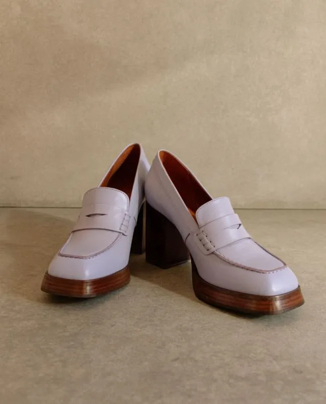 ALOHAS Loafers Busy 8211 Purple Leather Loafers 8211 Women