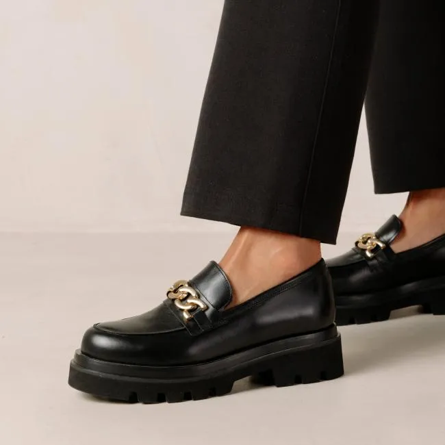 ALOHAS Loafers Track 8211 Black Leather Loafers 8211 Women