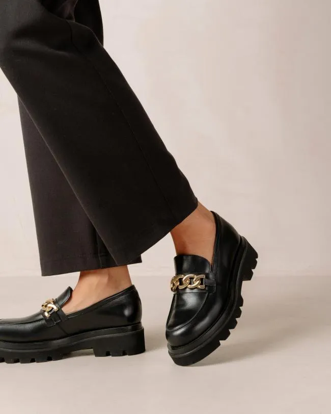 ALOHAS Loafers Track 8211 Black Leather Loafers 8211 Women
