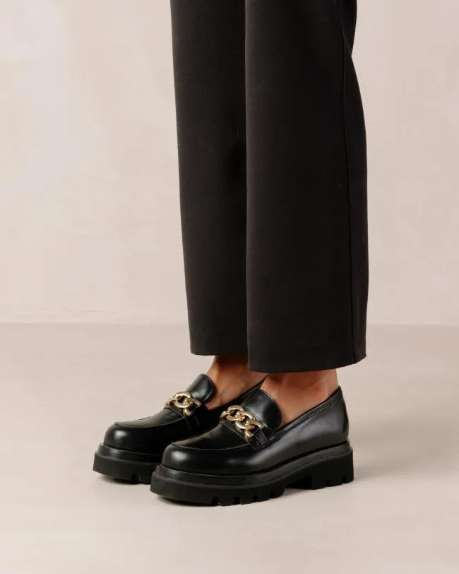 ALOHAS Loafers Track 8211 Black Leather Loafers 8211 Women