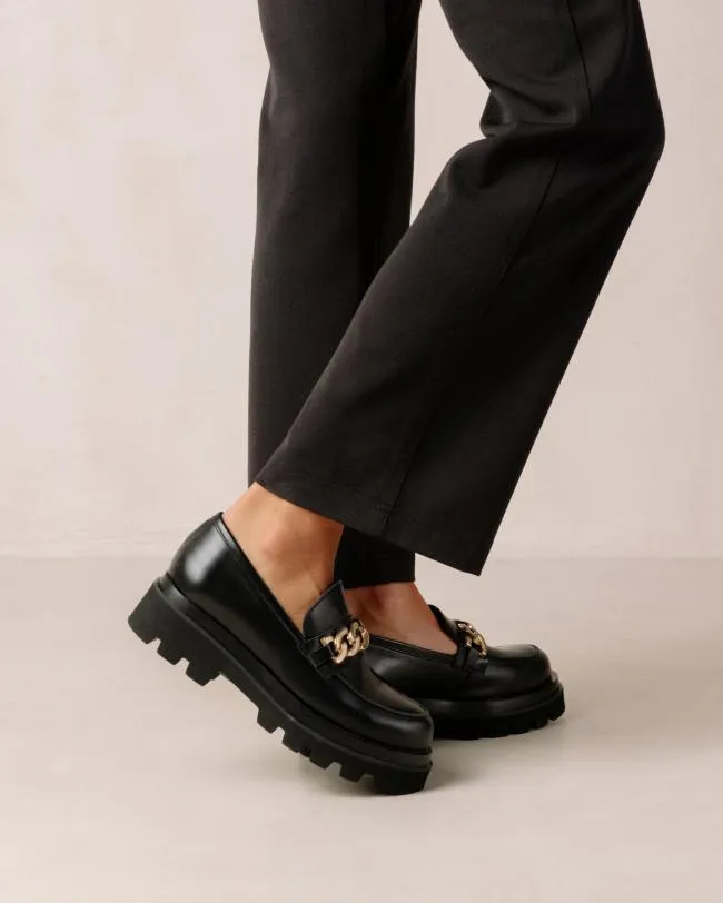 ALOHAS Loafers Track 8211 Black Leather Loafers 8211 Women