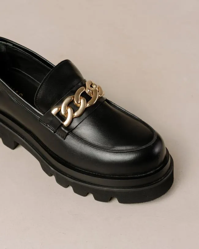 ALOHAS Loafers Track 8211 Black Leather Loafers 8211 Women