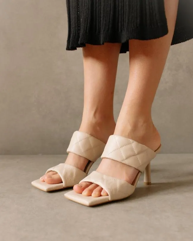 ALOHAS Mules Conner 8211 White Leather Sandals 8211 Women
