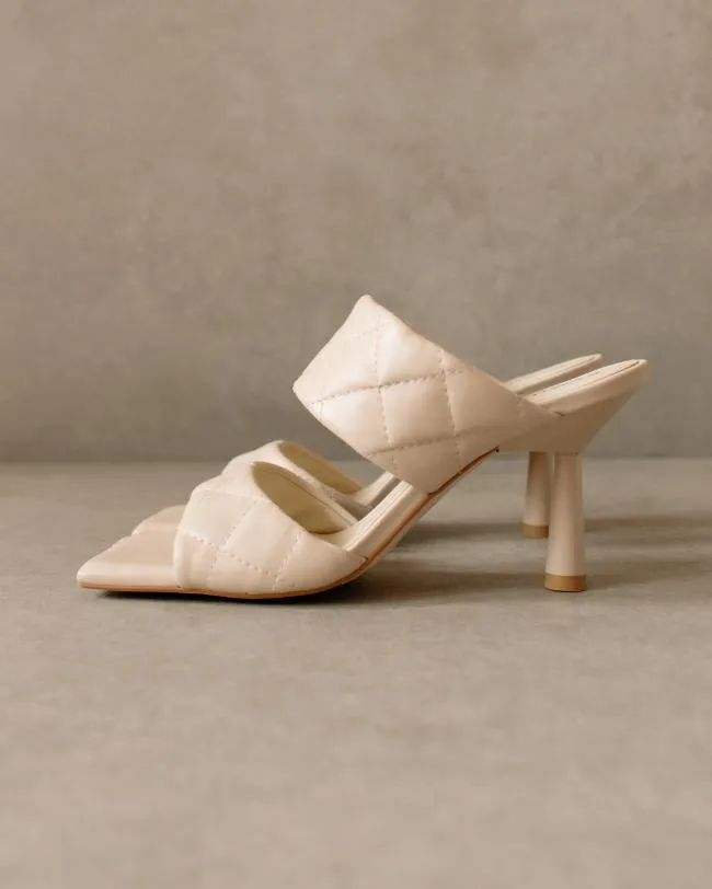 ALOHAS Mules Conner 8211 White Leather Sandals 8211 Women