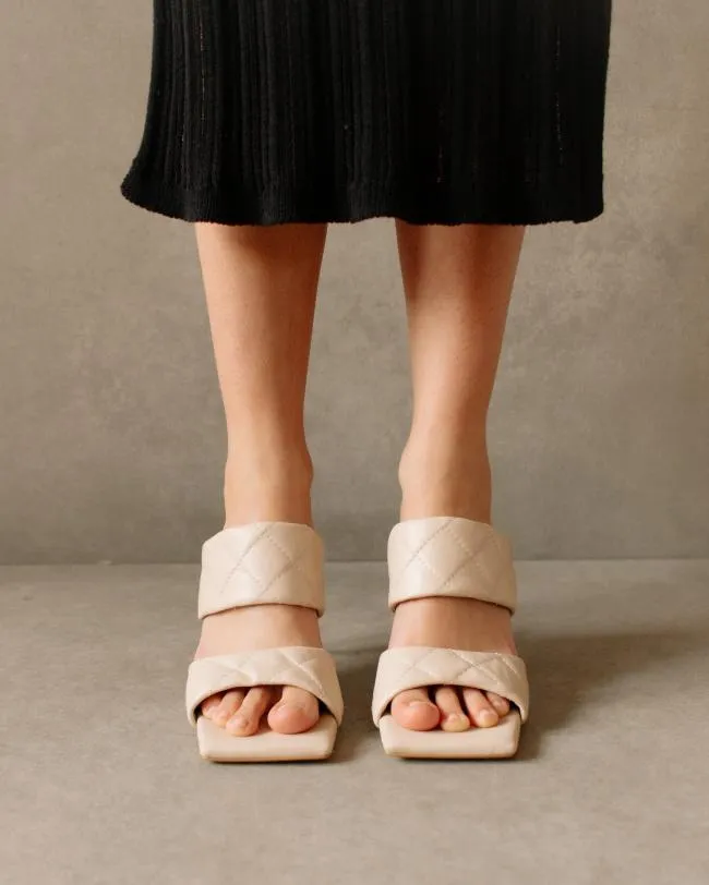 ALOHAS Mules Conner 8211 White Leather Sandals 8211 Women