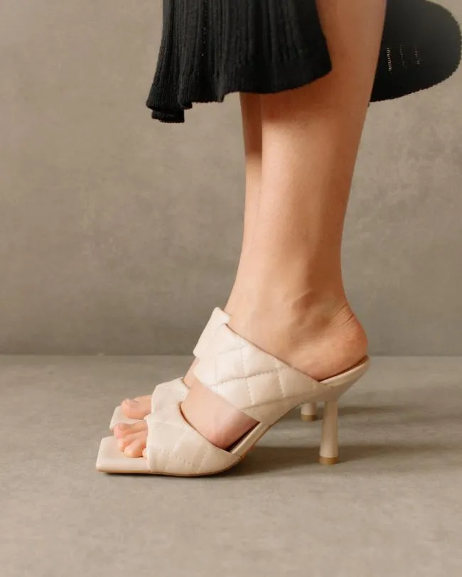 ALOHAS Mules Conner 8211 White Leather Sandals 8211 Women