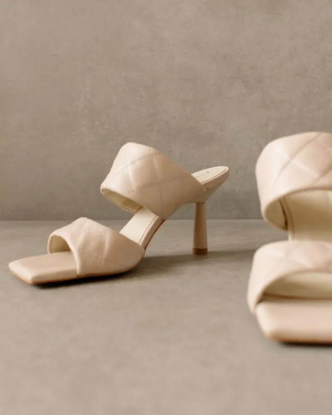 ALOHAS Mules Conner 8211 White Leather Sandals 8211 Women