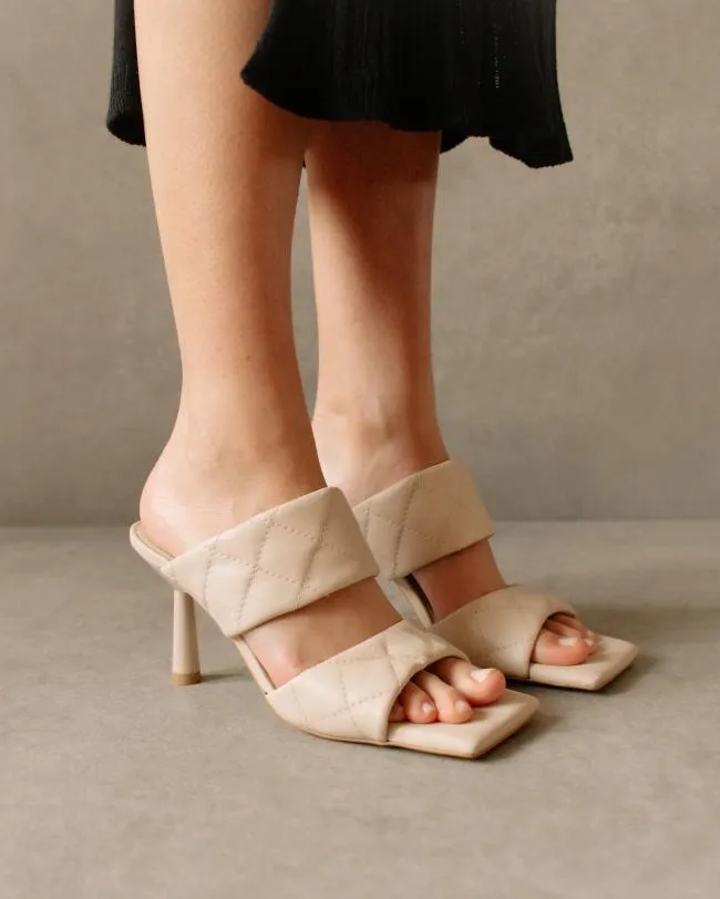 ALOHAS Mules Conner 8211 White Leather Sandals 8211 Women