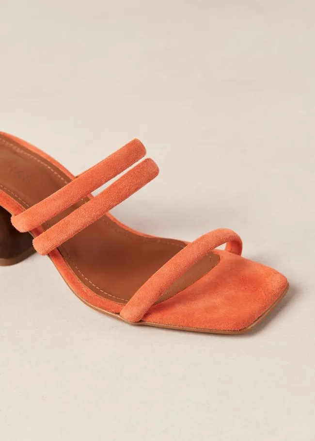 ALOHAS Mules Indiana 8211 Orange Leather Sandals 8211 Women