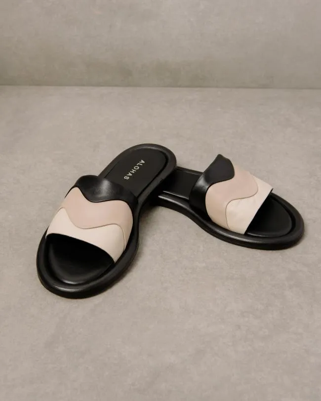 ALOHAS Mules Malibu Kaleidoscope 8211 Multicolor Leather Sandals 8211 Women