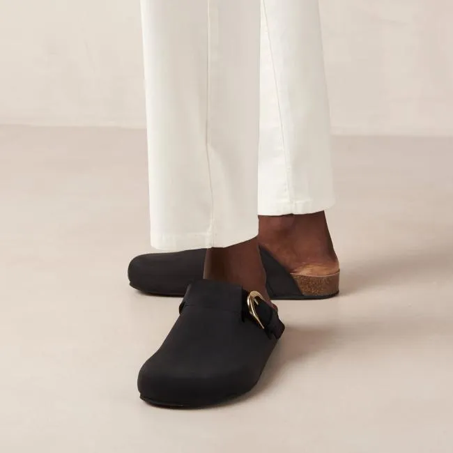 ALOHAS Mules Travis 8211 Black Leather Clogs 8211 Women