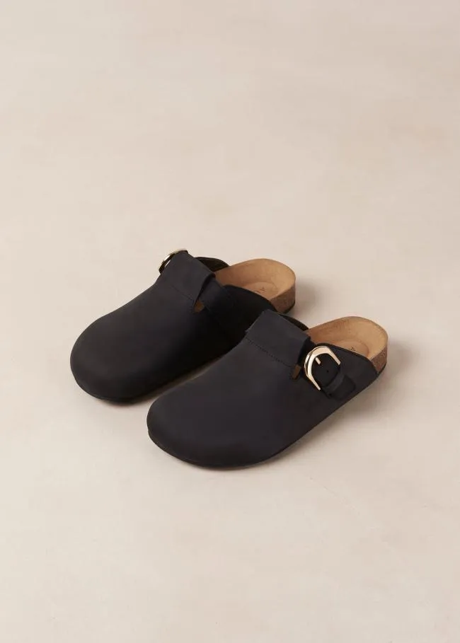 ALOHAS Mules Travis 8211 Black Leather Clogs 8211 Women