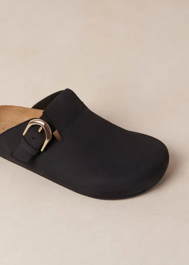 ALOHAS Mules Travis 8211 Black Leather Clogs 8211 Women