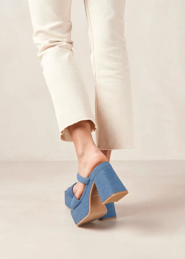 ALOHAS Mules Viviana 8211 Blue Denim Sandals 8211 Women