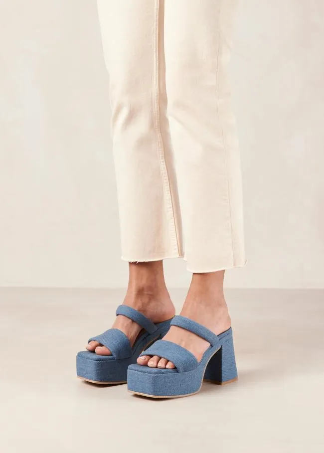 ALOHAS Mules Viviana 8211 Blue Denim Sandals 8211 Women