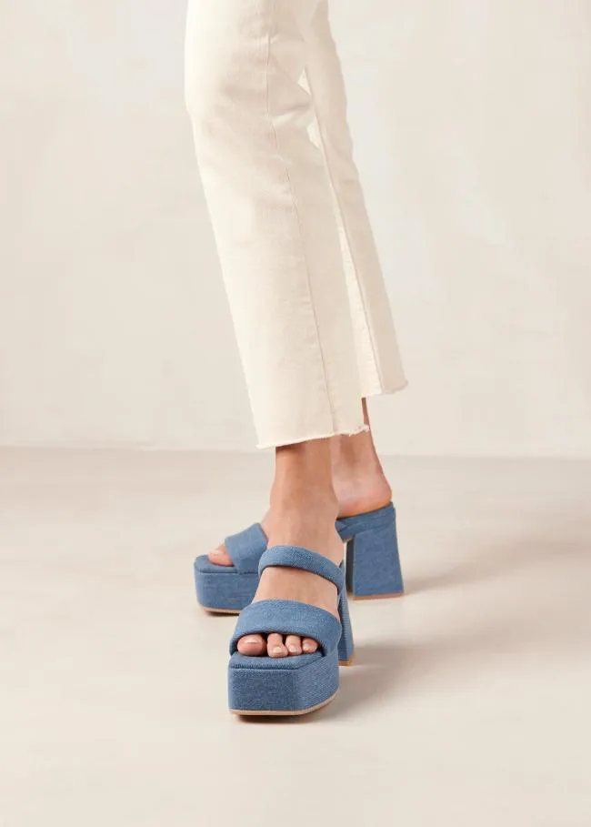ALOHAS Mules Viviana 8211 Blue Denim Sandals 8211 Women