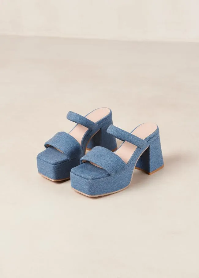 ALOHAS Mules Viviana 8211 Blue Denim Sandals 8211 Women