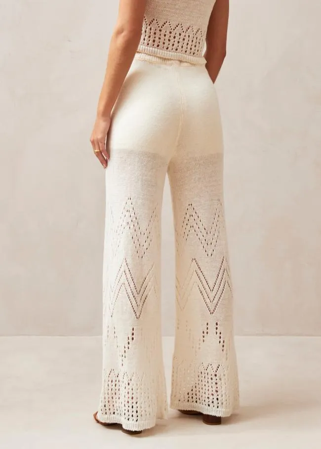 ALOHAS Pants Capri 8211 Beige Crochet Pants 8211 Women