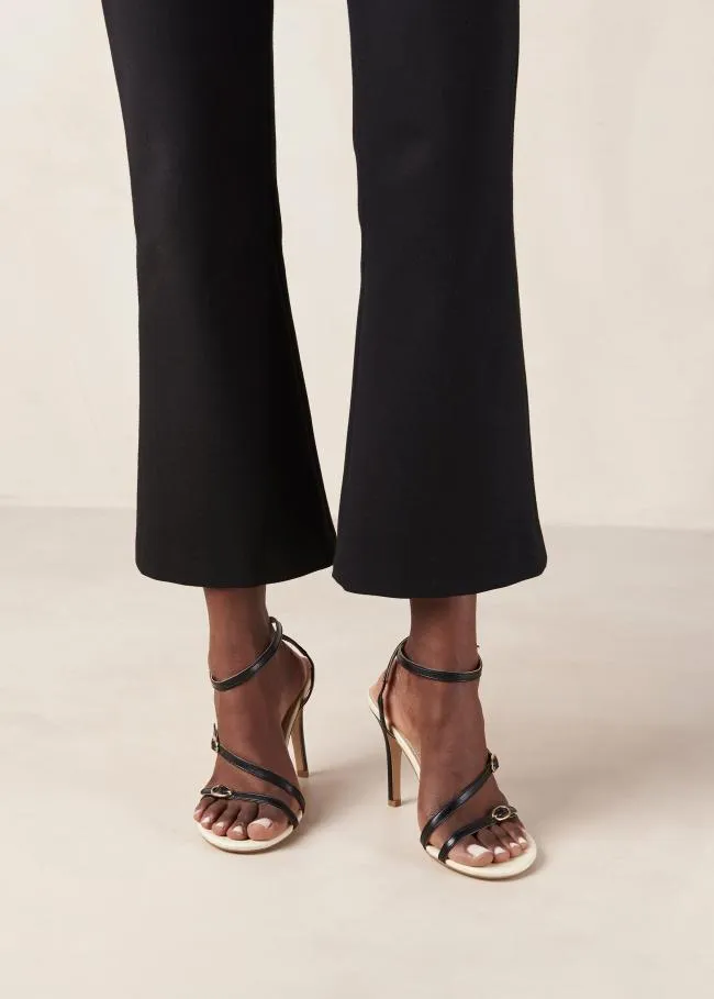 ALOHAS Sandals Alyssa 8211 Black And Cream Leather Sandals 8211 Women