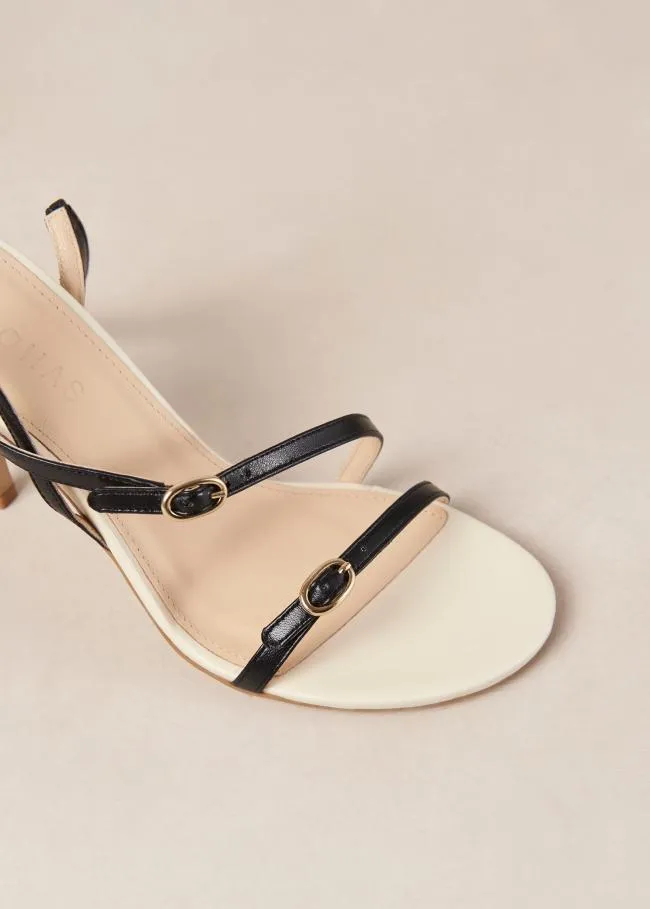 ALOHAS Sandals Alyssa 8211 Black And Cream Leather Sandals 8211 Women