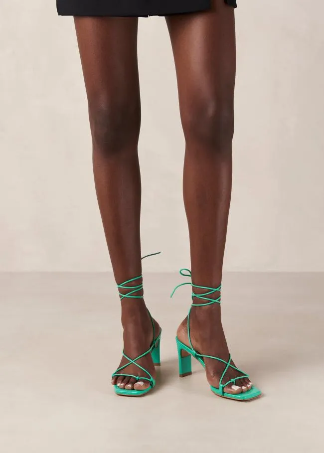 ALOHAS Sandals Bellini Shiny 8211 Green Leather Sandals 8211 Women