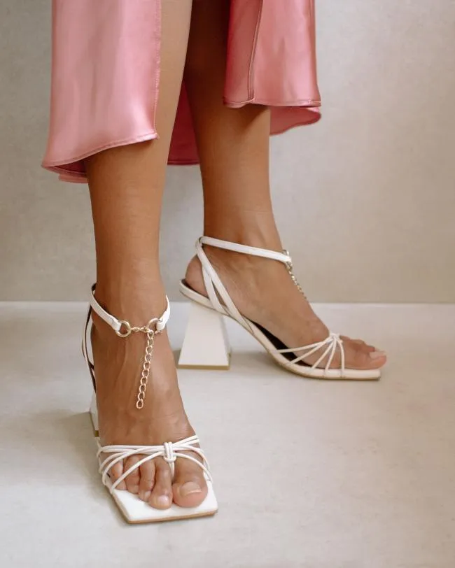 ALOHAS Sandals Cactus 8211 White Leather Sandals 8211 Women