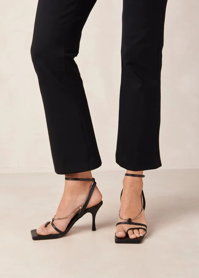 ALOHAS Sandals Straps Chain 8211 Black Leather Sandals 8211 Women