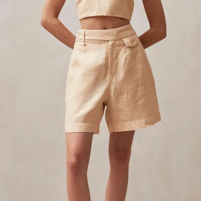 ALOHAS Shorts Boa 8211 Beige Linen Shorts 8211 Women