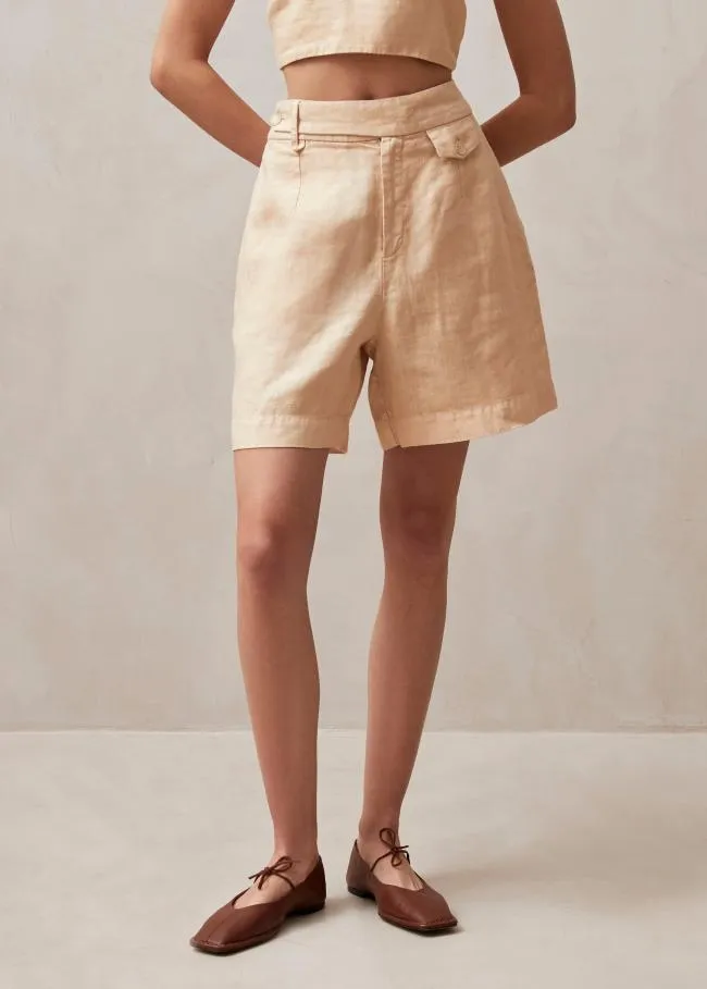 ALOHAS Shorts Boa 8211 Beige Linen Shorts 8211 Women
