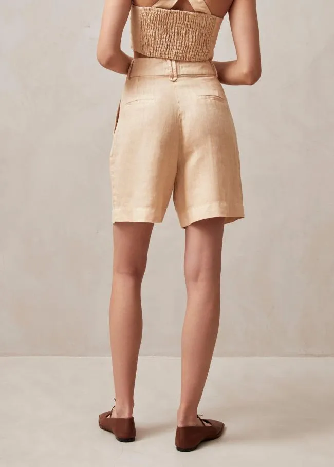 ALOHAS Shorts Boa 8211 Beige Linen Shorts 8211 Women