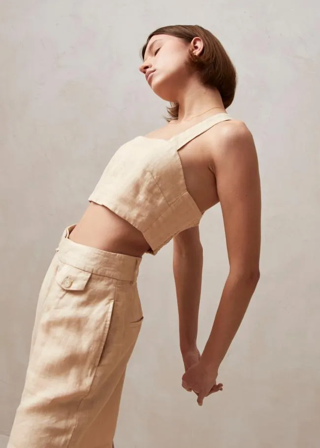 ALOHAS Shorts Boa 8211 Beige Linen Shorts 8211 Women