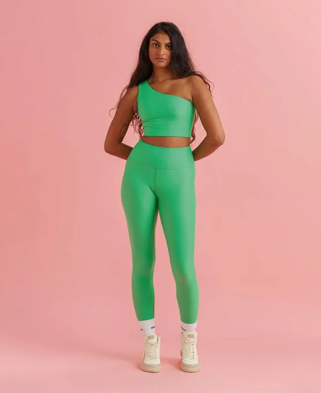 ALOHAS Sportswear Shoulder Naked 8211 Green Econyl Top 8211 Women