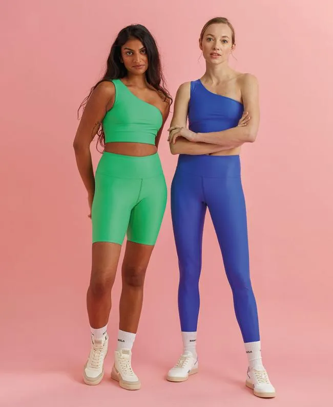 ALOHAS Sportswear Shoulder Naked 8211 Green Econyl Top 8211 Women