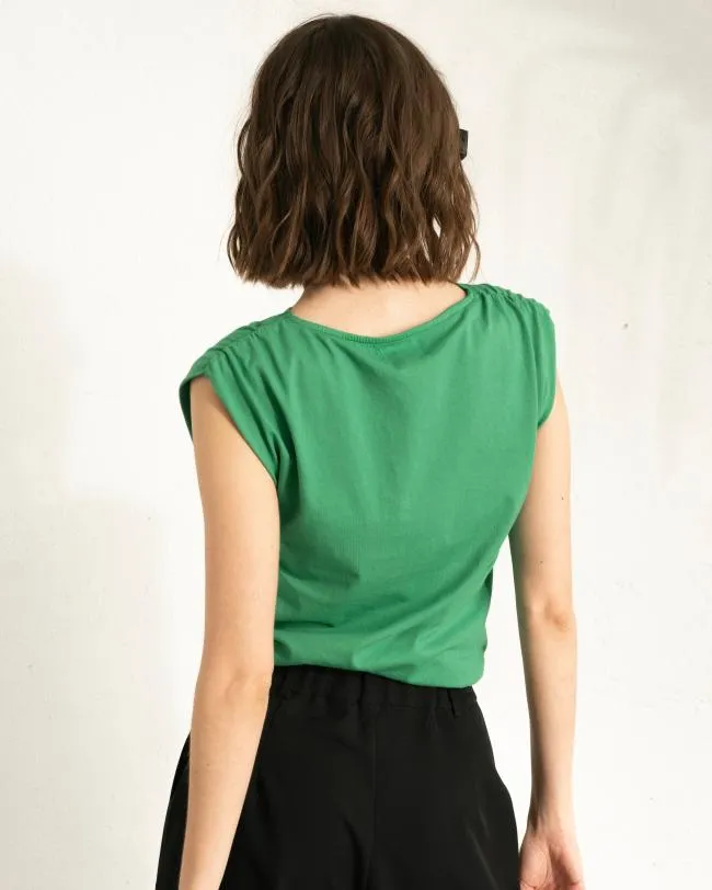 ALOHAS Tops Calm 8211 Green Cotton Top 8211 Women