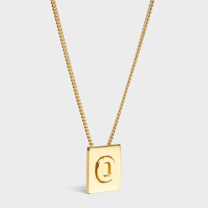 Alphabet O Necklace In Brass With Gold Finish Gold Women CELINE ALPHABET