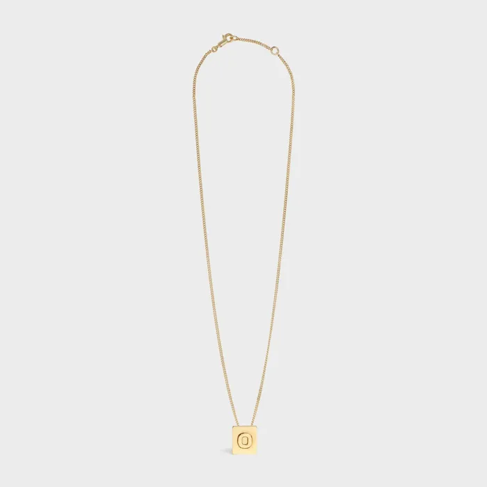 Alphabet O Necklace In Brass With Gold Finish Gold Women CELINE ALPHABET