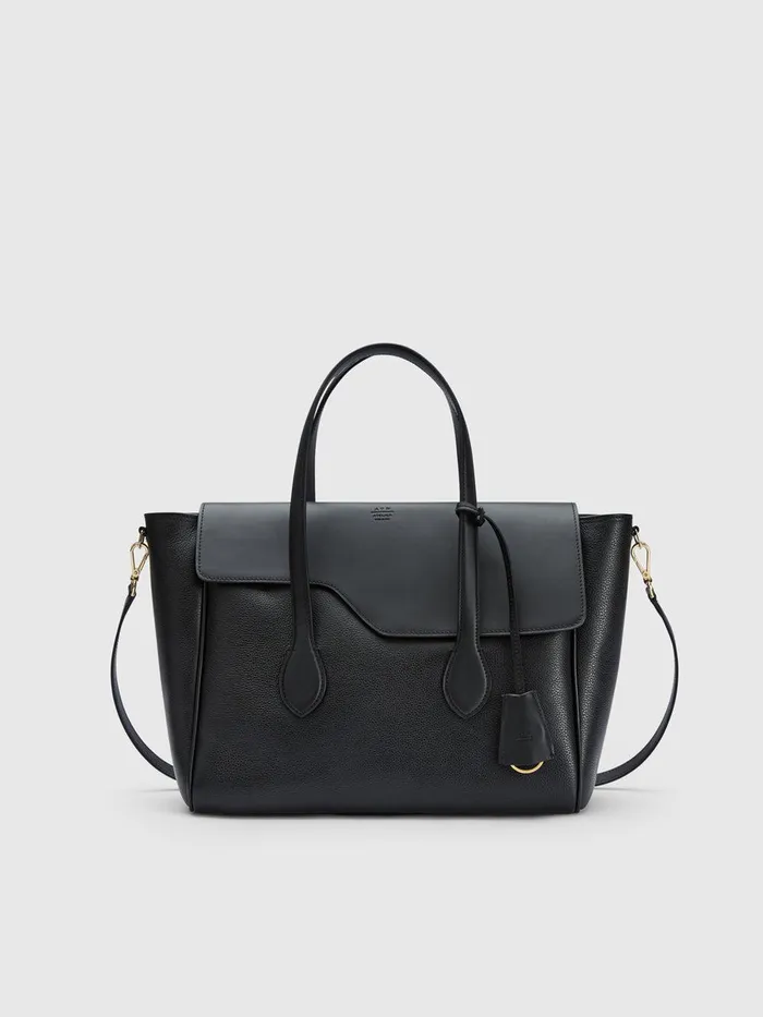 ATP Atelier Crossbody Bags Merlara Black Grained LeatherLeather Large Handbag Black 8211 Women ATP Atelier Crossbody Bags Merlara Black Grained LeatherLeather Large Handbag Black 8211 Women