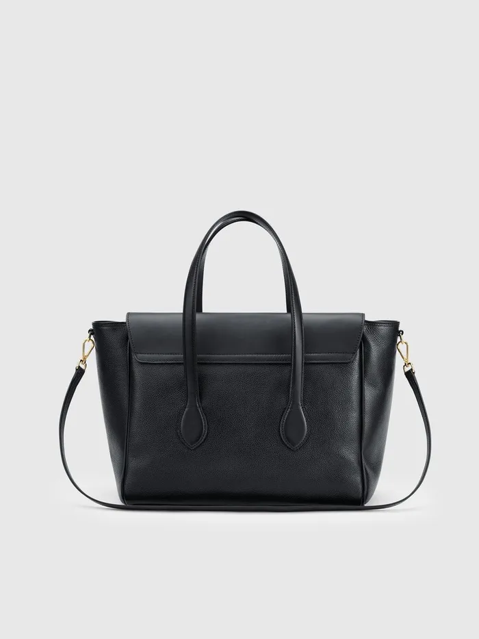 ATP Atelier Crossbody Bags Merlara Black Grained LeatherLeather Large Handbag Black 8211 Women