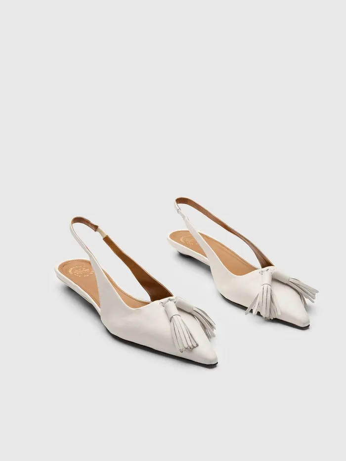 ATP Atelier Flats Molvena Linen Nappa Flat Slingbacks Linen 8211 Women
