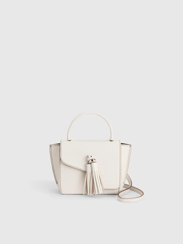 ATP Atelier Handbags Montalcino Tassel Linen Leather Mini Handbag Linen 8211 Women ATP Atelier Handbags Montalcino Tassel Linen Leather Mini Handbag Linen 8211 Women