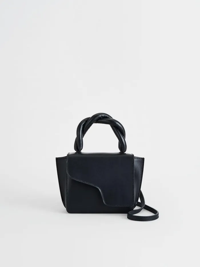 ATP Atelier Icon Bags Montalbano Black LeatherNappa Mini Handbag Black 8211 Women ATP Atelier Icon Bags Montalbano Black LeatherNappa Mini Handbag Black 8211 Women